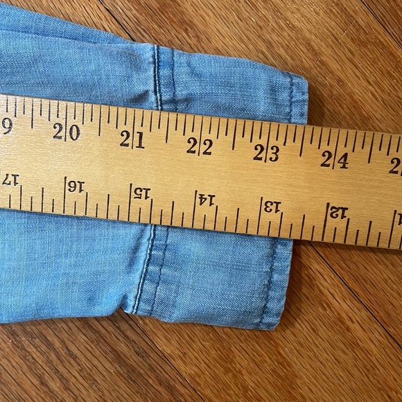 BILLY T Woman’s Denim’s Dress Collar Adjustable Sleeves Size XL Lyocell Blue - Picture 5 of 14